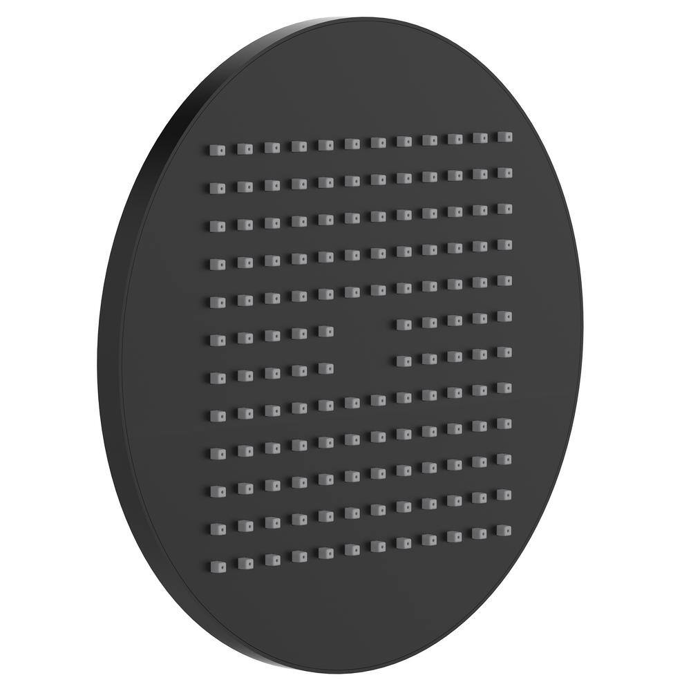 American Standard Modern 1-Spray Patterns with 2.5 GPM 10 in. Wall Mount Fixed Shower Head in Matte Black 1660683.243