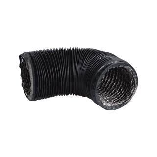 Hydro Crunch 12 in. x 25 ft. Non-Insulated Black Lightproof Flexible Aluminum Ducting with Duct Clamps D940004700