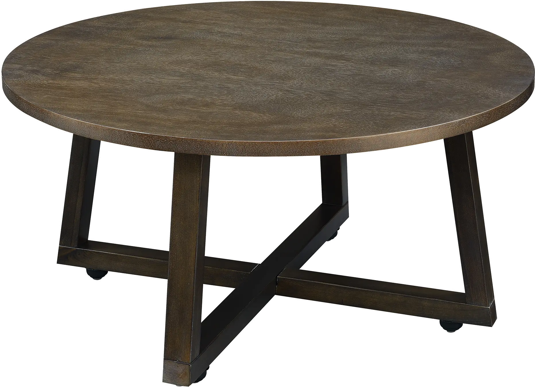 Industrial Dark Brown Table Group， Set of 3