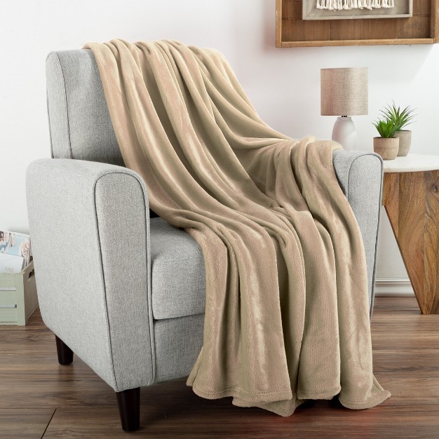 X 70 quot Soft amp Plush Microfiber In Desert Tan By Hastings Home