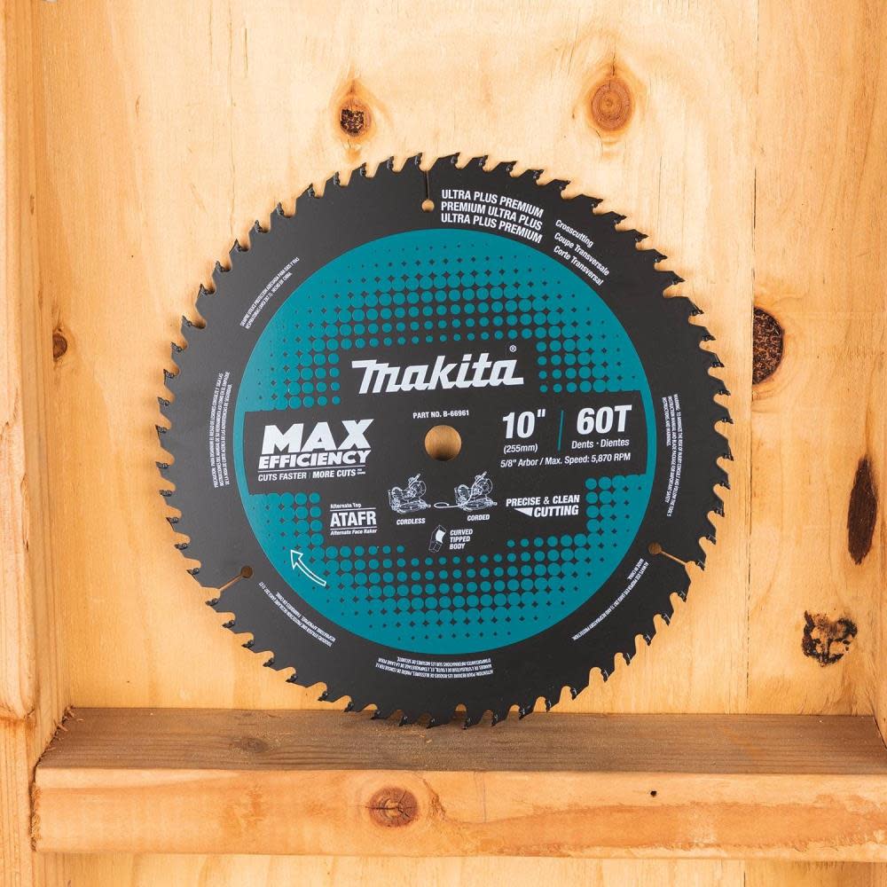 10 60T Carbide-Tipped Max Efficiency Miter Saw Blade