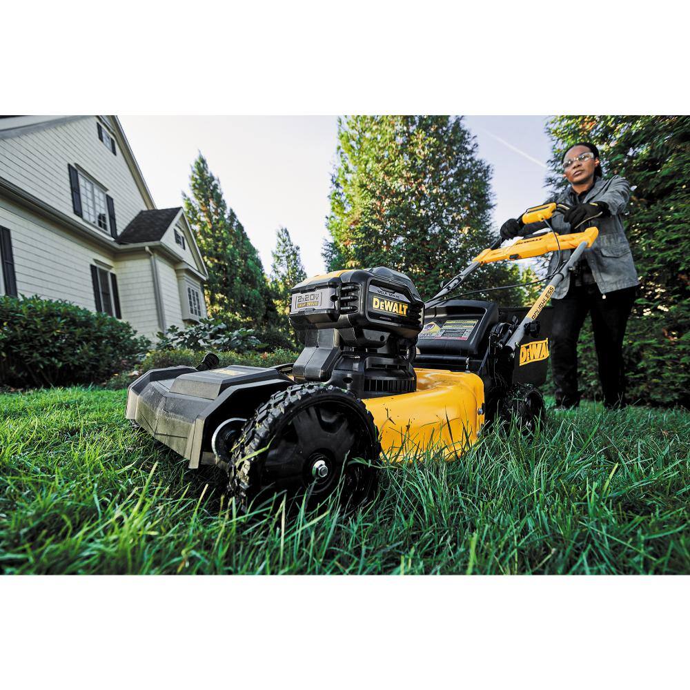 DEWALT DCMWSP244U2 20V MAX 21.5 in. Battery Powered Walk Behind Self Propelled Lawn Mower with (2) 10Ah Batteries and Charger