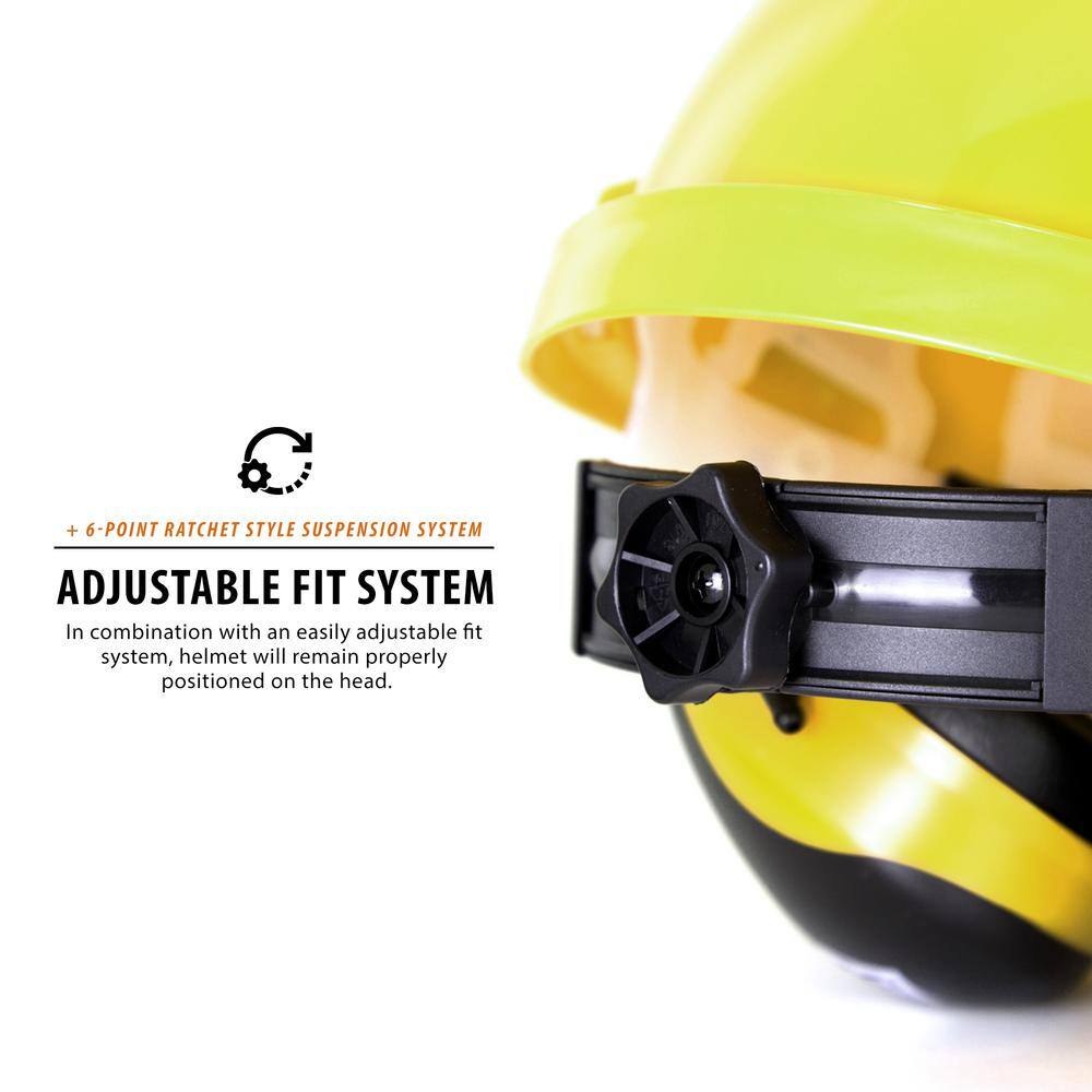 TR Industrial Forestry Safety Helmet and Hearing Protection System Yellow TR88011-YL