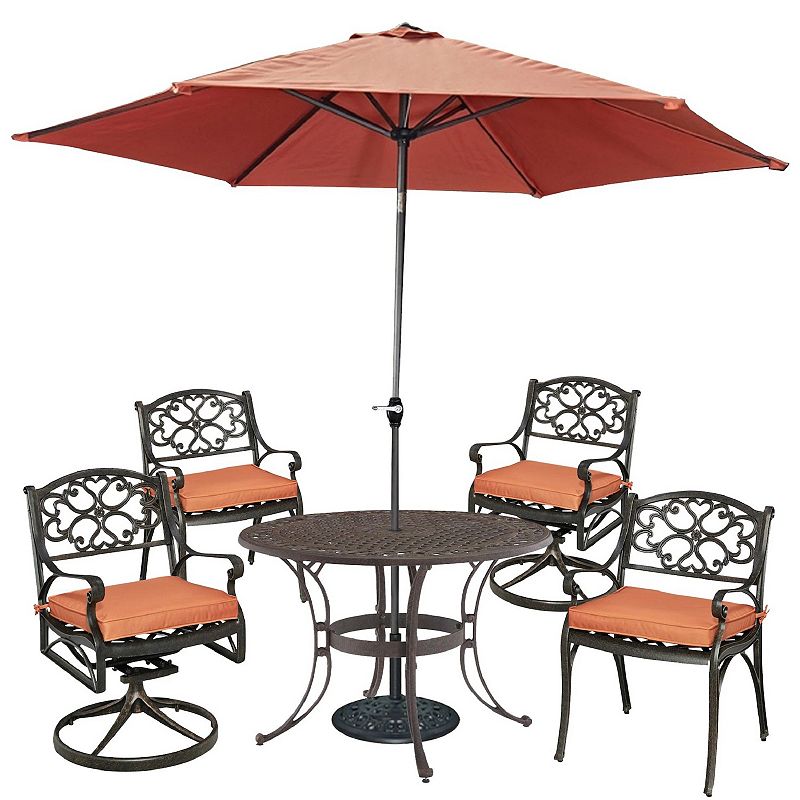 homestyles Weather Resistant Patio Chair and Dining Table 6-piece Set