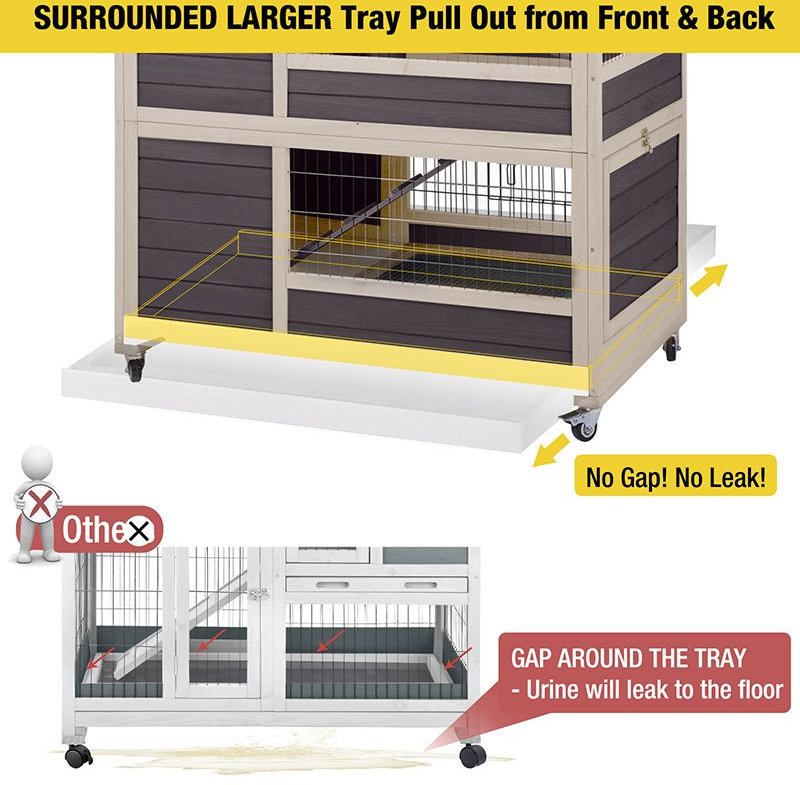 Aivituvin AIR34 Indoor and Outdoor Bunny and Rabbit Hutch