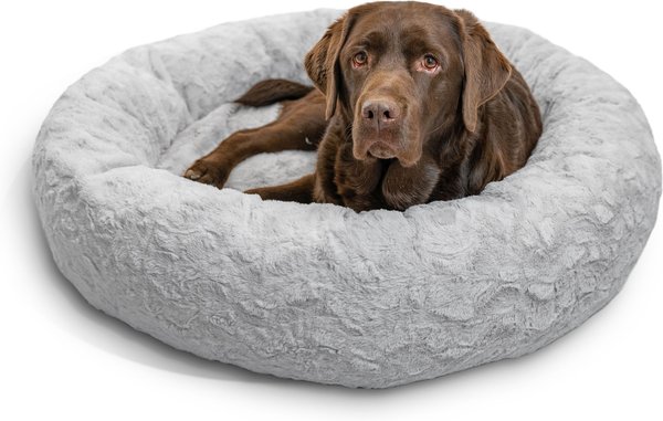 Best Friends by Sheri Calming Lux Fur Donut Cuddler Bolster Cat and Dog Bed