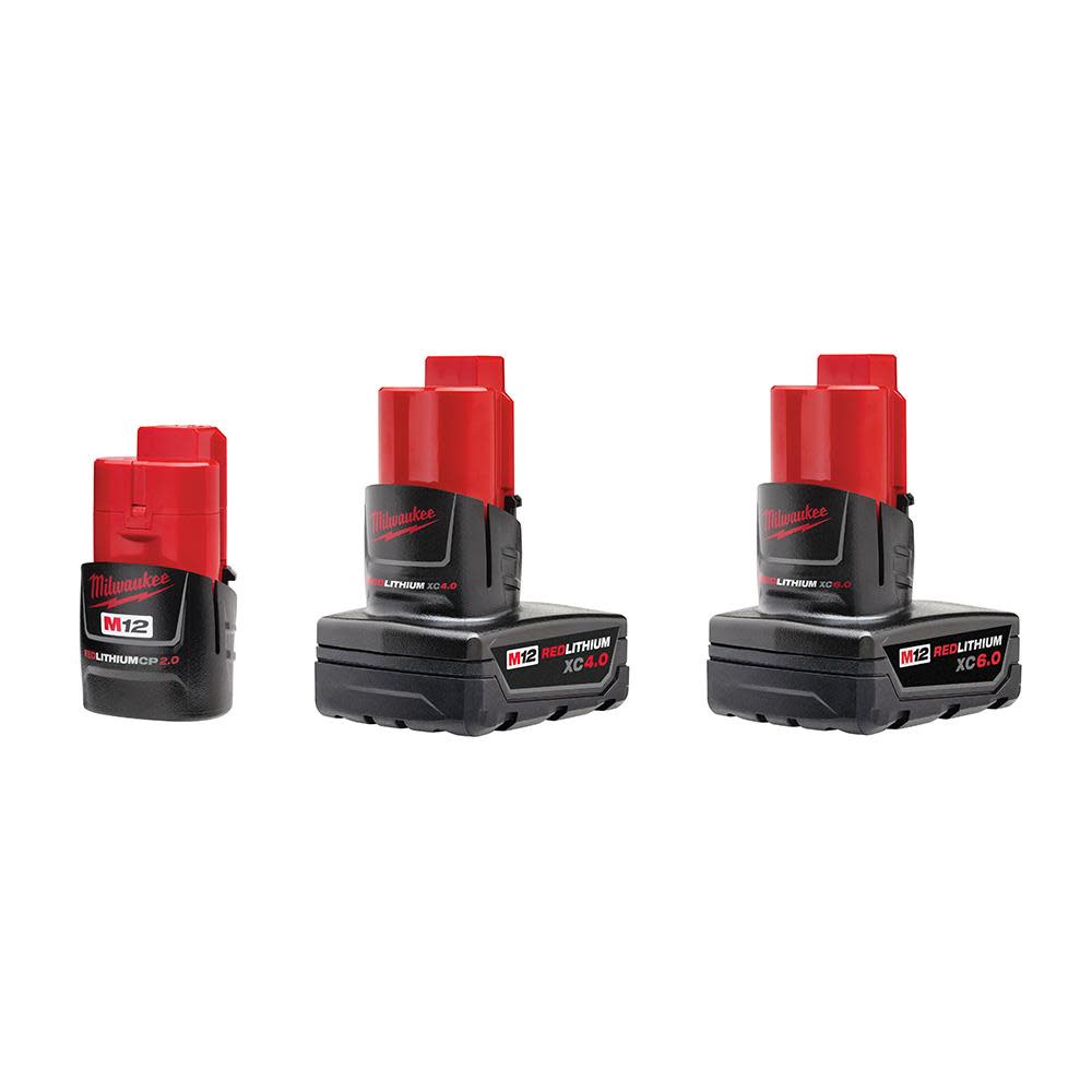 Milwaukee M12 REDLITHIUM Battery Kit 2 XC/1 CP 3pk