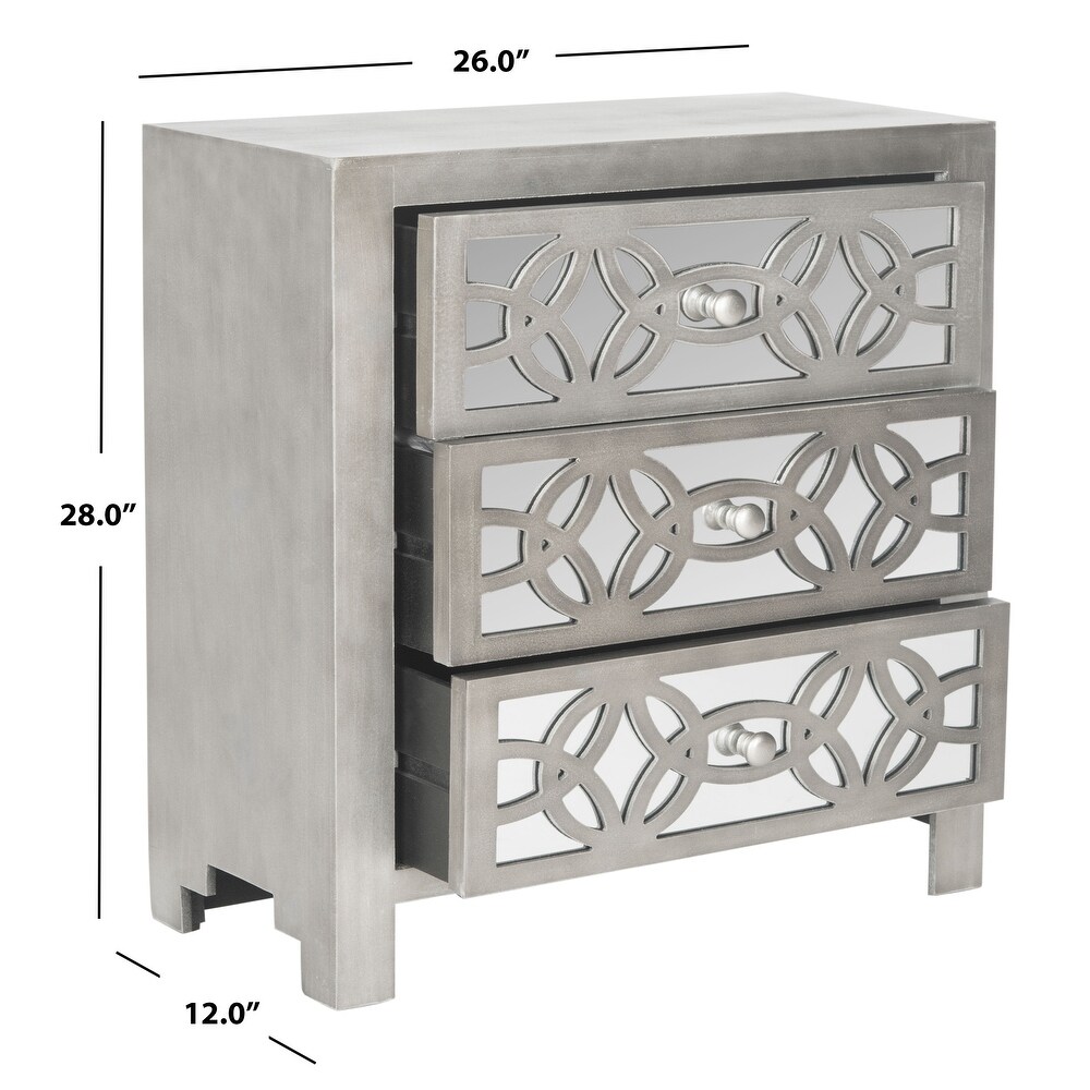 SAFAVIEH Tasha Grey 3 Drawer Chest