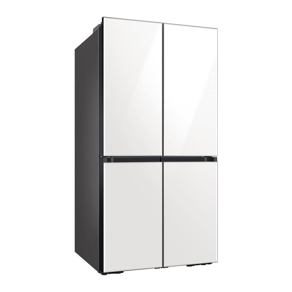  Bespoke 29 cu. ft. 4-Door Flex French Door Smart Refrigerator with Beverage Center in White Glass Standard Depth RF29A967512