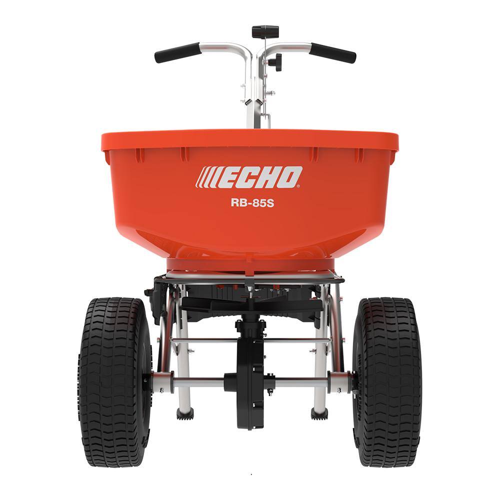 ECHO 85 lbs. Capacity All-Weather Stainless Steel Pro Broadcast Spreader for Seeds and Fertilizer with Hopper Grate and Cover RB-85S