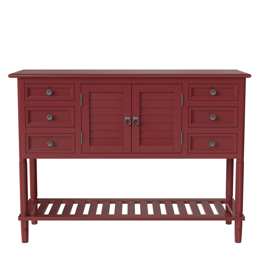 Console Sofa Table with Drawers Cabinets and Shelf