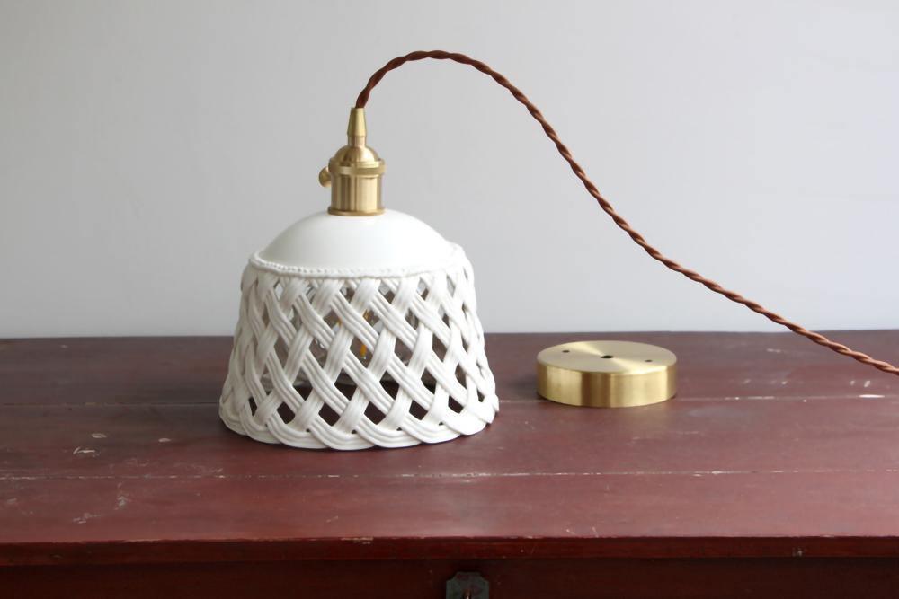 Openwork Ceramic Pendant Lamp