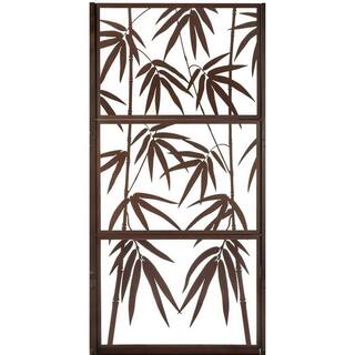 Ejoy 82 in. x 32.2 in. Heavy-Duty Iron Privacy Fence Screen for Outdoor Spaces MT_Bamboo82x32x24inch