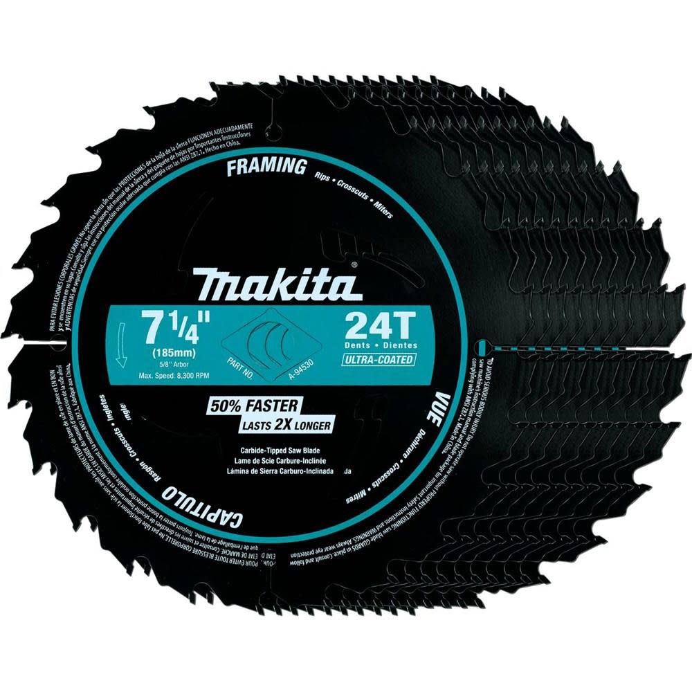 7-1/4 In. 24T Framing Blade 10Pk ;