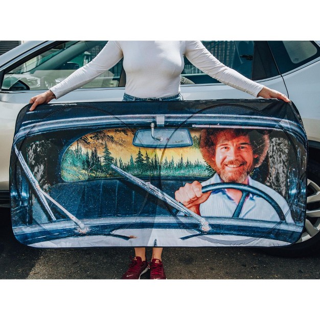 Surreal Entertainment Bob Ross Happy Trees Sunshade For Car Windshield 64 X 32 Inches