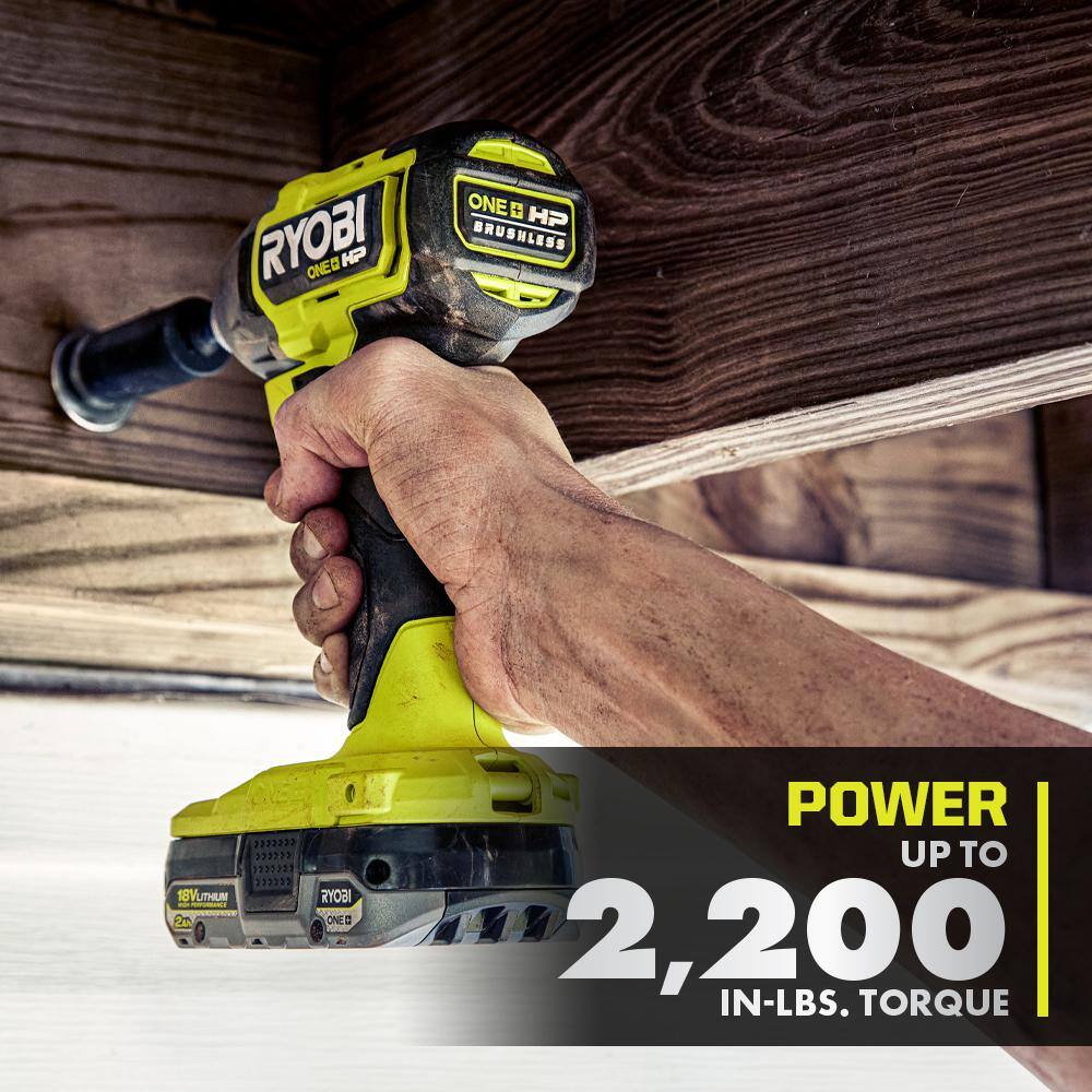 RYOBI ONE+ HP 18V Brushless Cordless 14 in. Impact Driver (Tool Only) PBLID01B