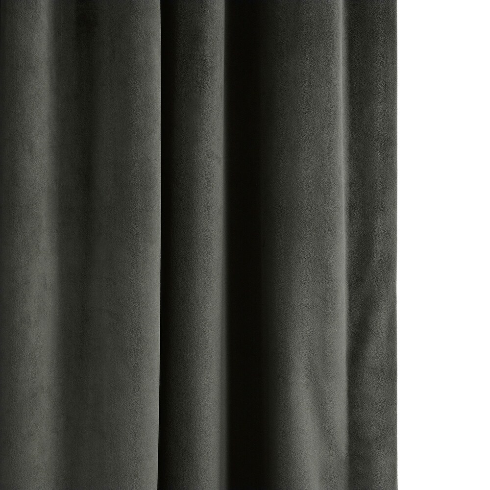 Exclusive Fabrics Signature Velvet Blackout Curtain 108 Inches Long (1 Panel)