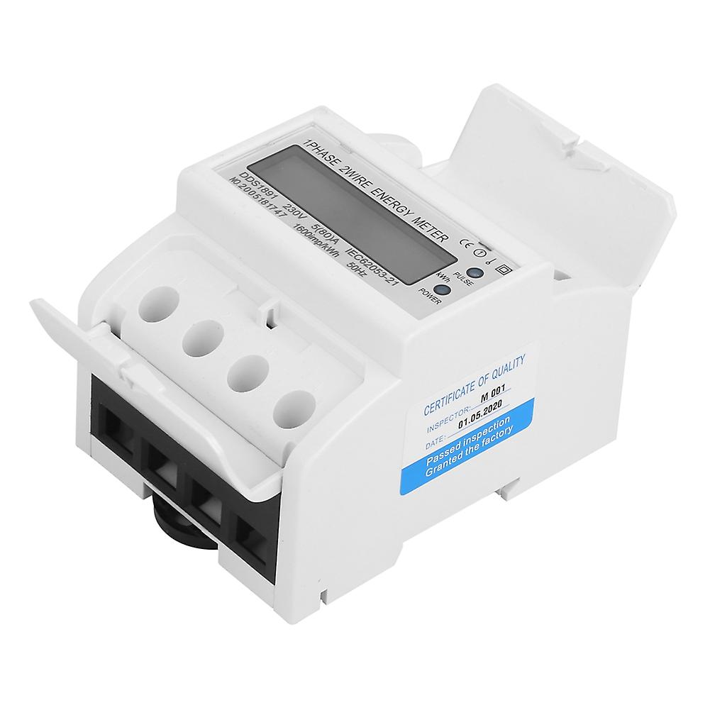 2p Single Phase Din Rail Meter Largescreen Multifunction No Backlight Smart Energy Tool Dds1891