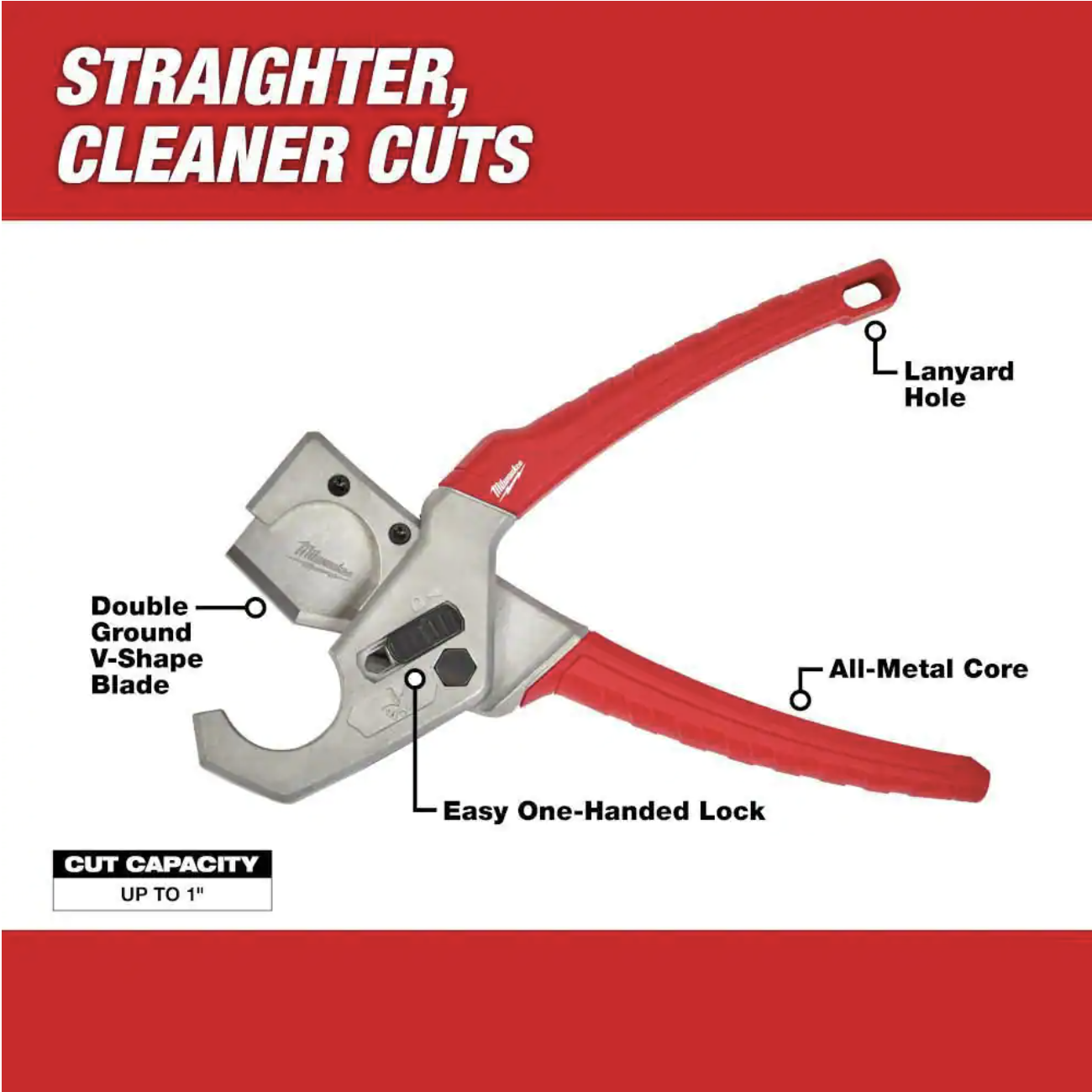 Milwaukee 2-3/8 in. Ratcheting Pipe Cutter with PEX Tubing Cutter