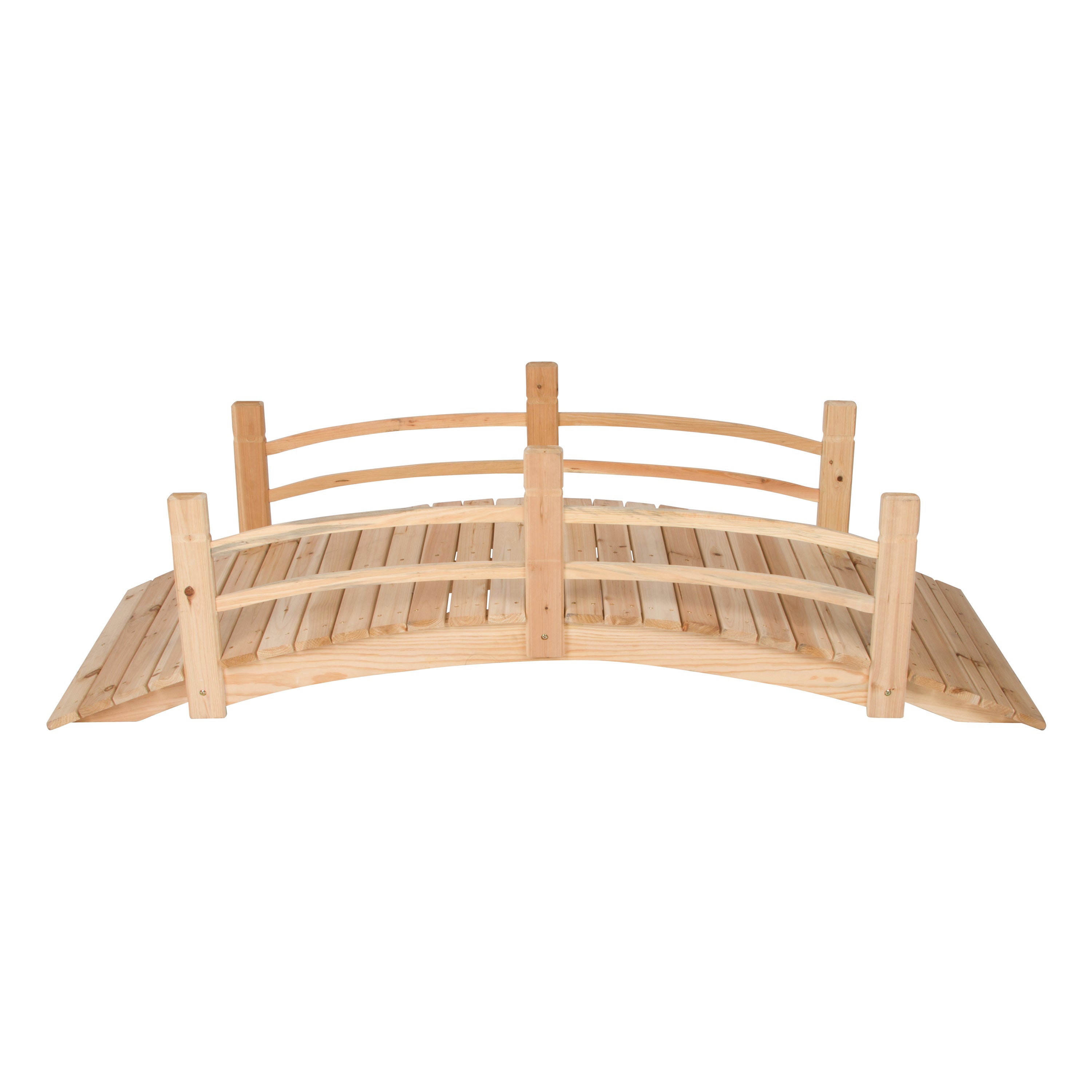 Shine Company 6 Ft. Cedar Garden Bridge, Natural