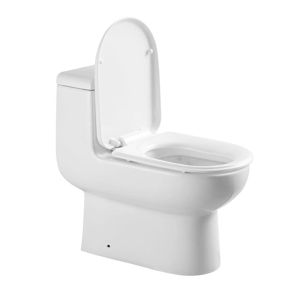 Fresca Antila 1-piece 0.8  1.6 GPF Dual Flush Elongated Toilet in White FTL2351