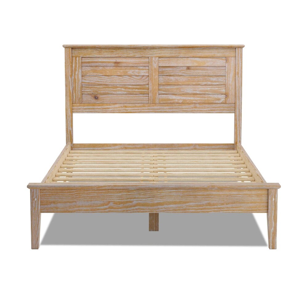 Grain Wood Furniture Greenport Louvered Solid Wood Platform Bed