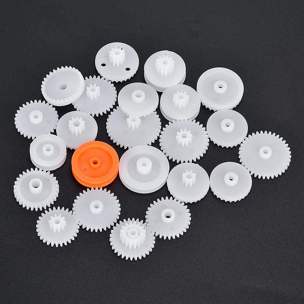 75pcs Plastic Gear Belt Pulley Worm Shaft Sleeve Set Diy Robot Gearbox Motor Toy