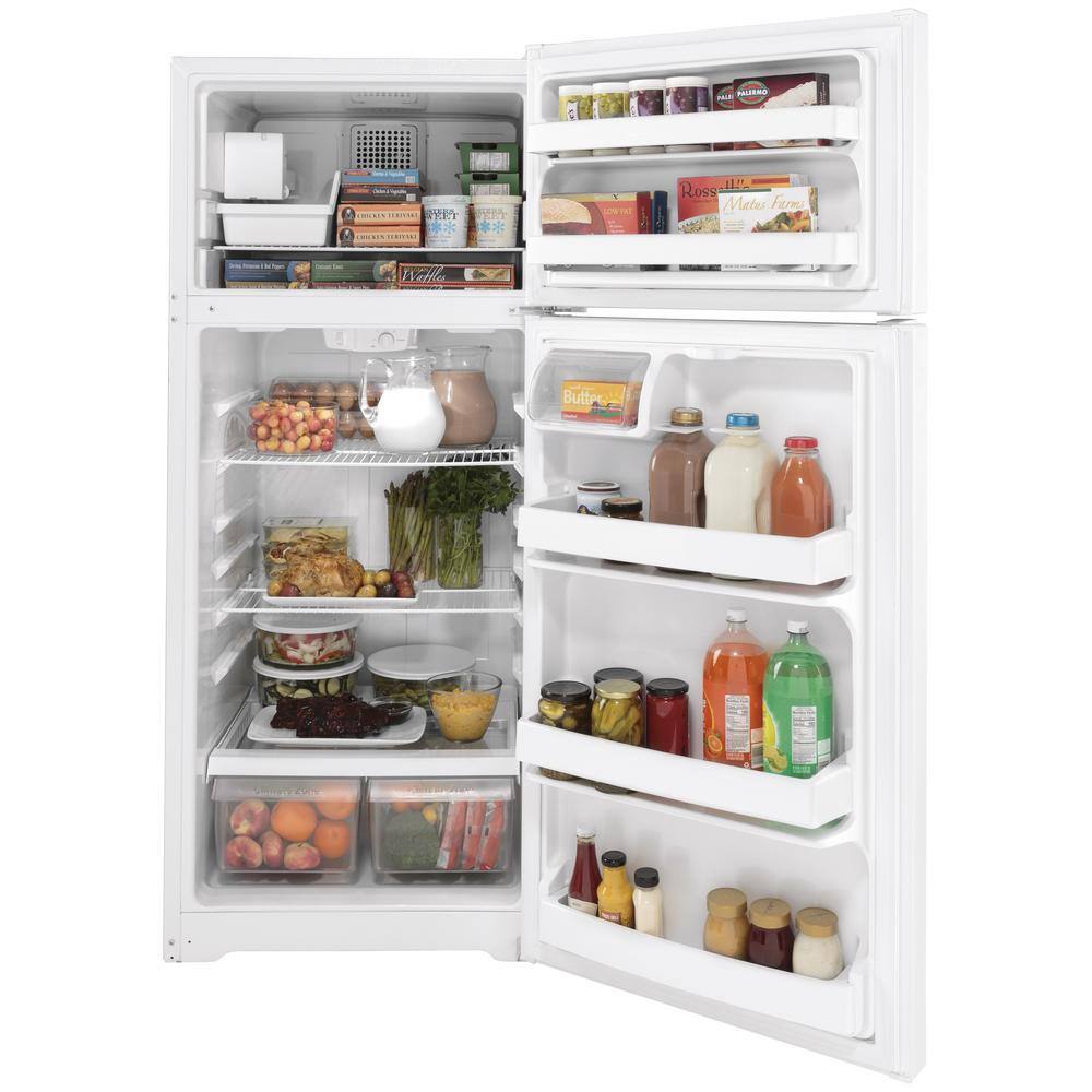 GE 17.5 cu. ft. Top Freezer Refrigerator in White GIE18DTNRWW