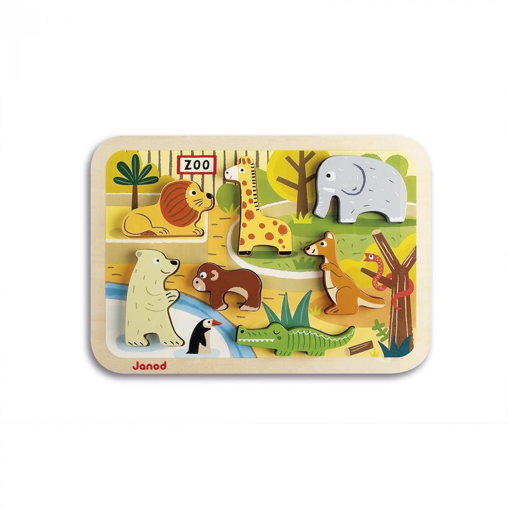 Chunky Wooden Puzzle - Zoo by Janod