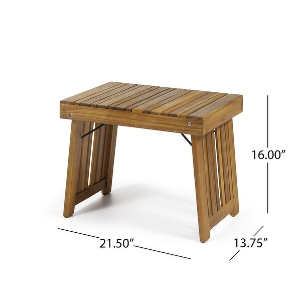 Kyoto Outdoor Acacia Wood Folding Side Table by Christopher Knight Home