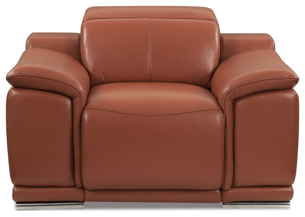 Veneto Italian Leather Power Reclining Chair   Contemporary   Recliner Chairs   by Luxuriant Furniture  Houzz