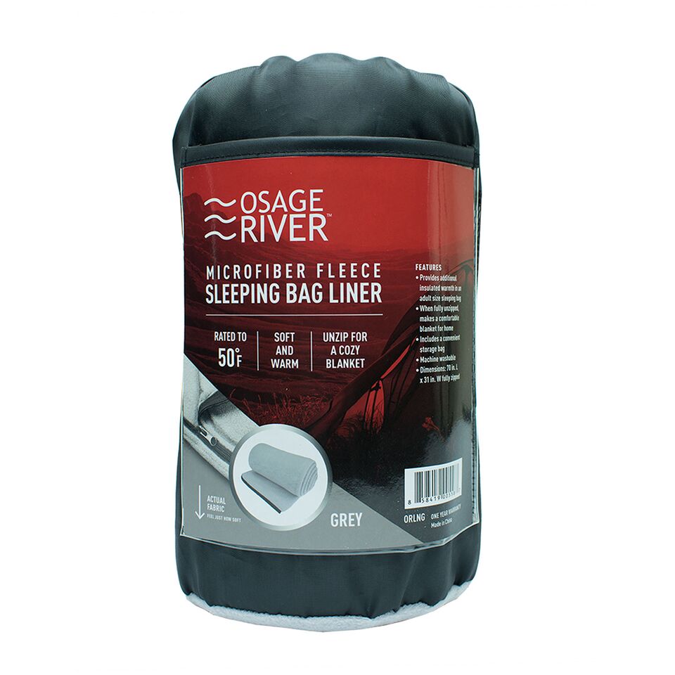 Osage River Sleeping Bag Liner, Gray