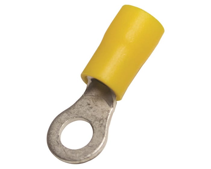 Uriah Yellow Ring Terminal 3/8 Inch Stud 12 - 10 Awg - 12 Pack - UA612600