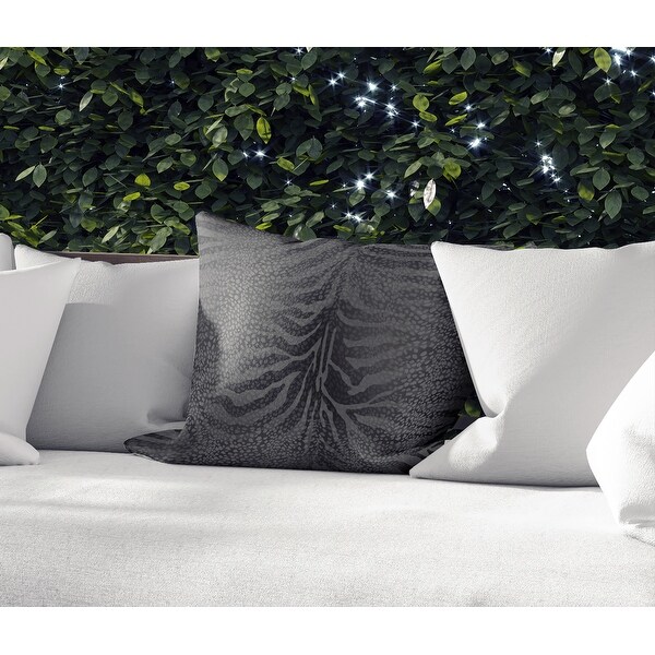 ZEBRA SPOTS CHARCOAL Indoor|Outdoor Pillow By Kavka Designs