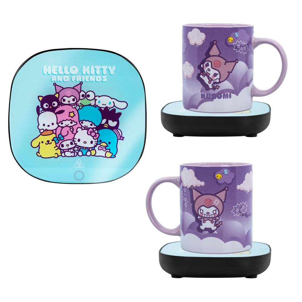 Uncanny Brands Hello Kitty and Friends Kuromi 1-Cup Pink Coffee Mug with Mug Warmer for Your Drip Coffee Maker MW1-KIT-KU1