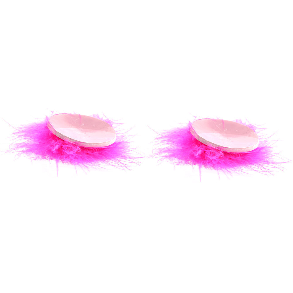 Nipple Couture Marabou Covers in Pink