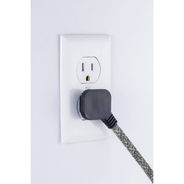 Cordinate 8 x27 3 Outlet Polarized Extension Cord Black white