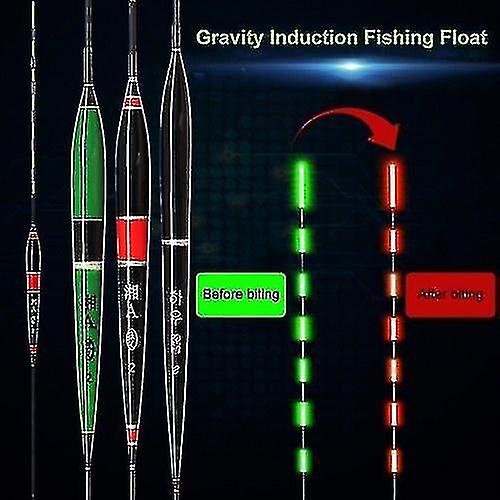 3pcs Smart Fishing Float Bite Alarm Fish Led Light Float+ 3 Cr425 Battery