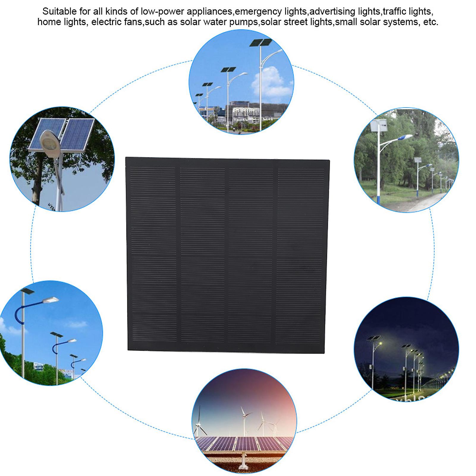 Portable 3w 6v Silicon Solar Charger Panel Outdoor For Solar Garden Lighting