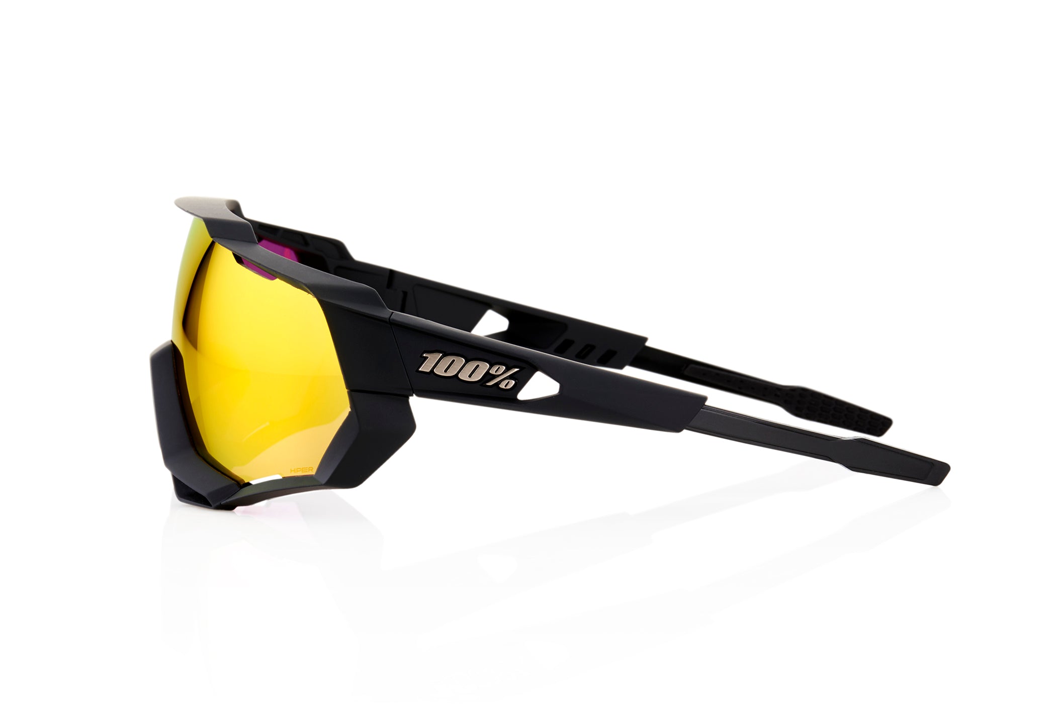 100% SPEEDTRAP Sunglasses Soft Tact Black