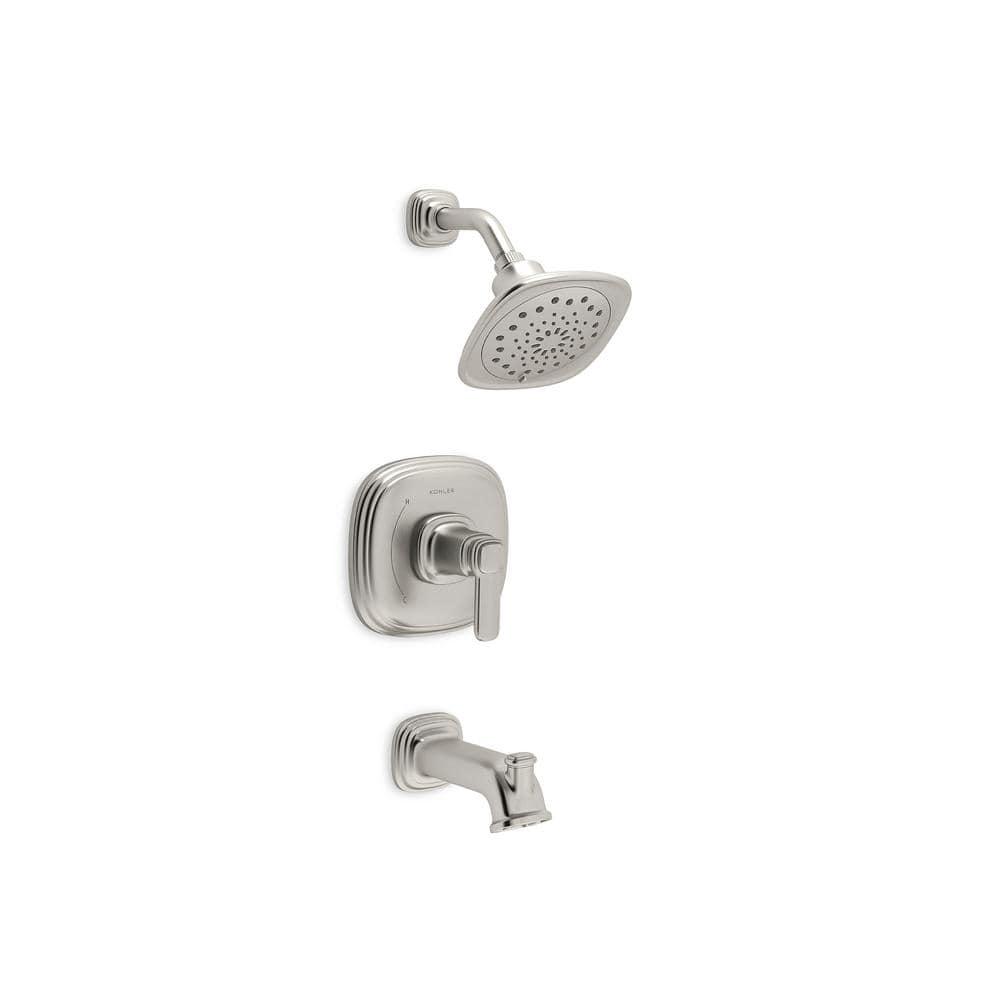 KOHLER Numista SingleHandle 3Spray WallMount Tub and Shower Faucet in Vibrant Brushed Nickel