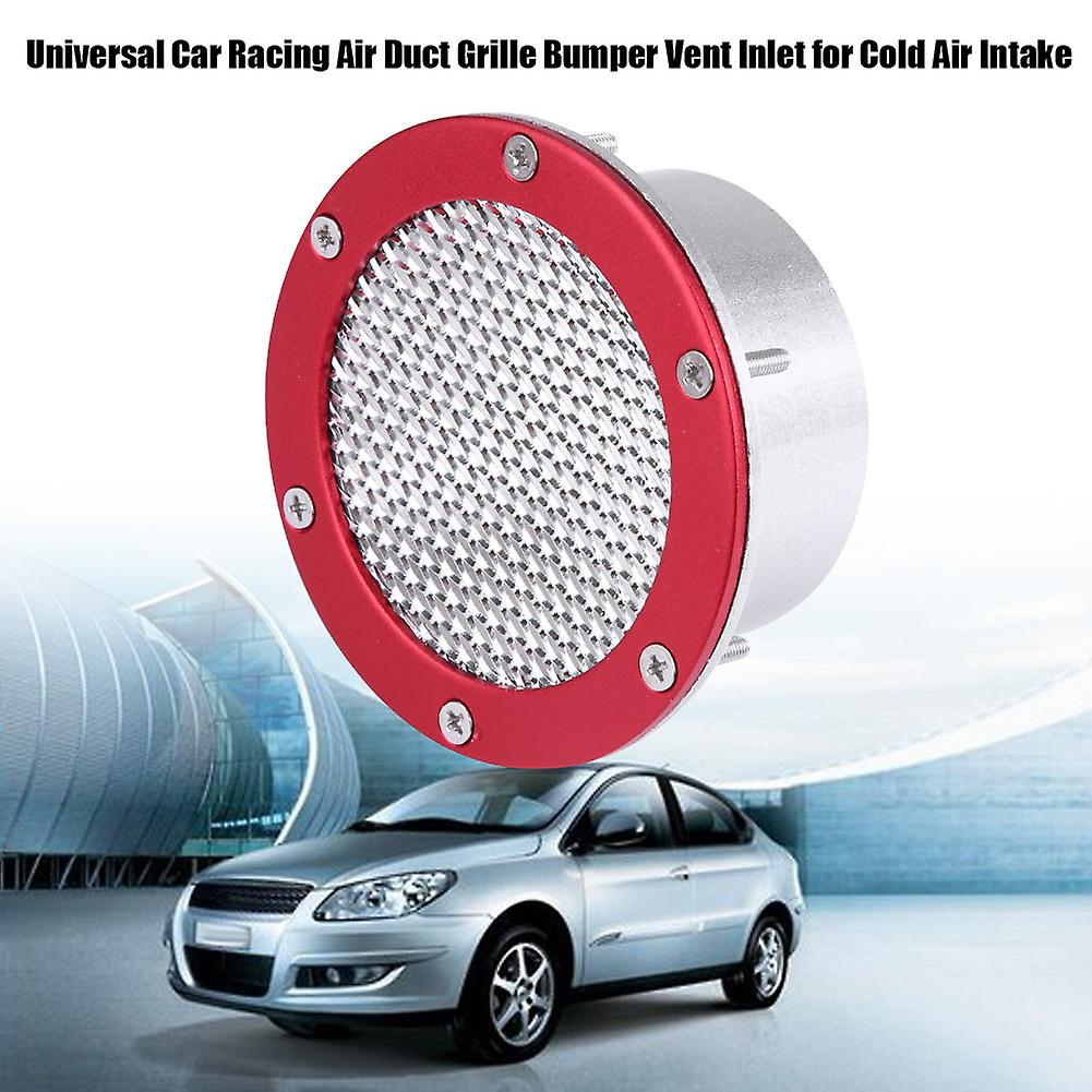 Universal Car Racing Air Duct Grille Bumper Vent Inlet For Cold Air Intake (red)