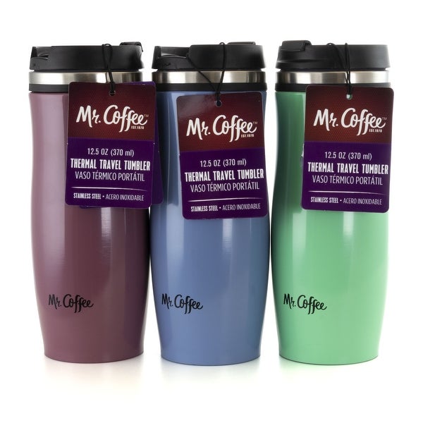 12.5 Ounce Stainless Steel Insulated Thermal Travel Mug Trio Set