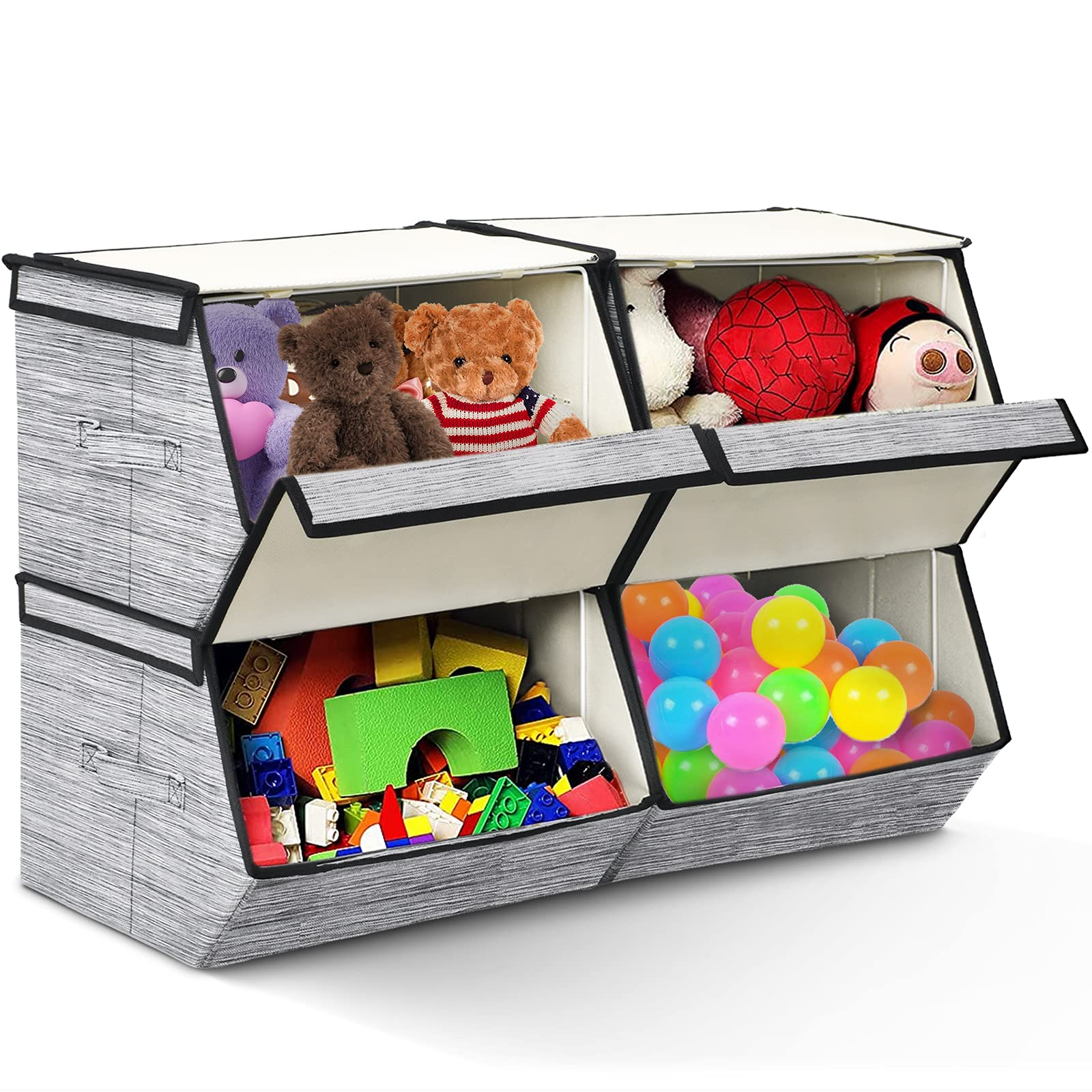 Costzon Fabric Toy Box Chest Organizer for Kids