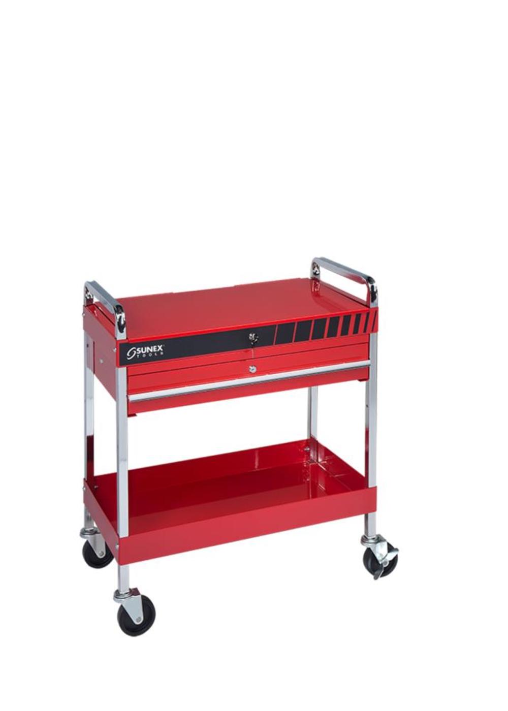 Service Cart with Locking Top and Locking Drawer ;