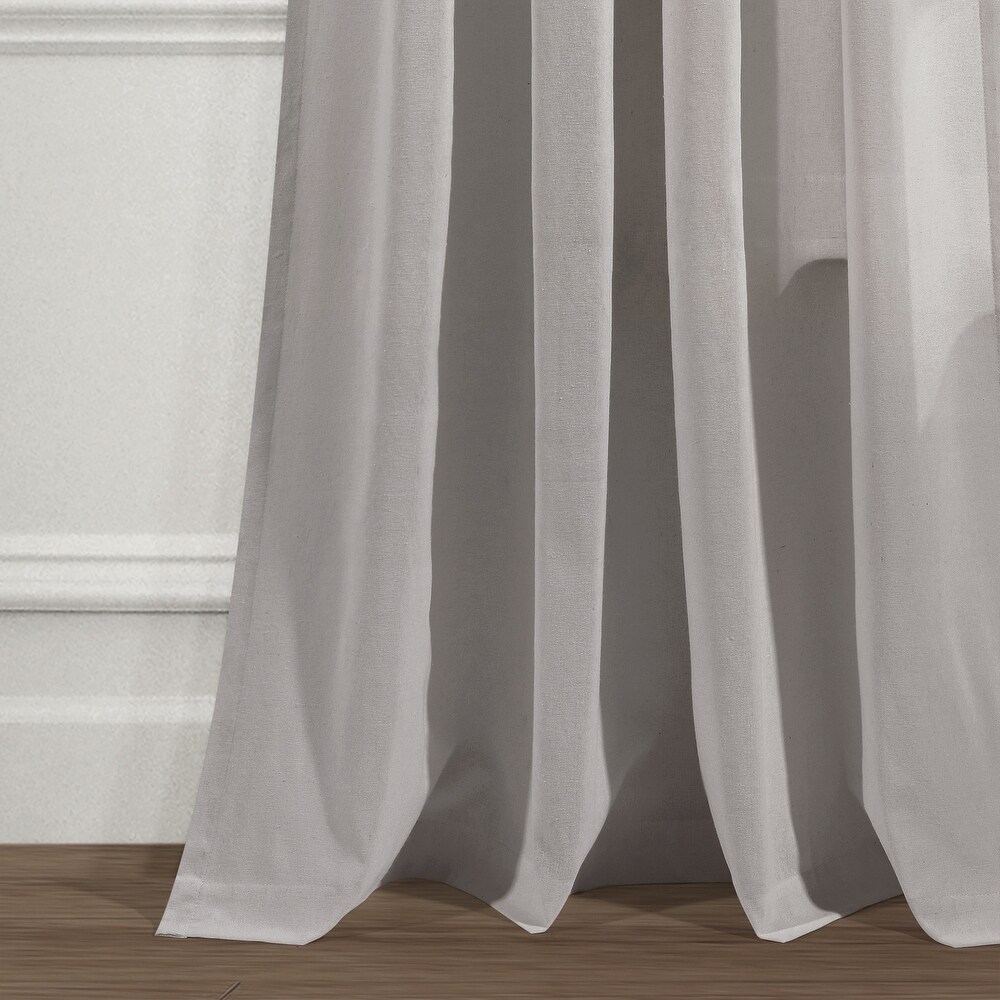 Lush Decor Ruched Waterfall Linen Window Curtain Single Panel   84\