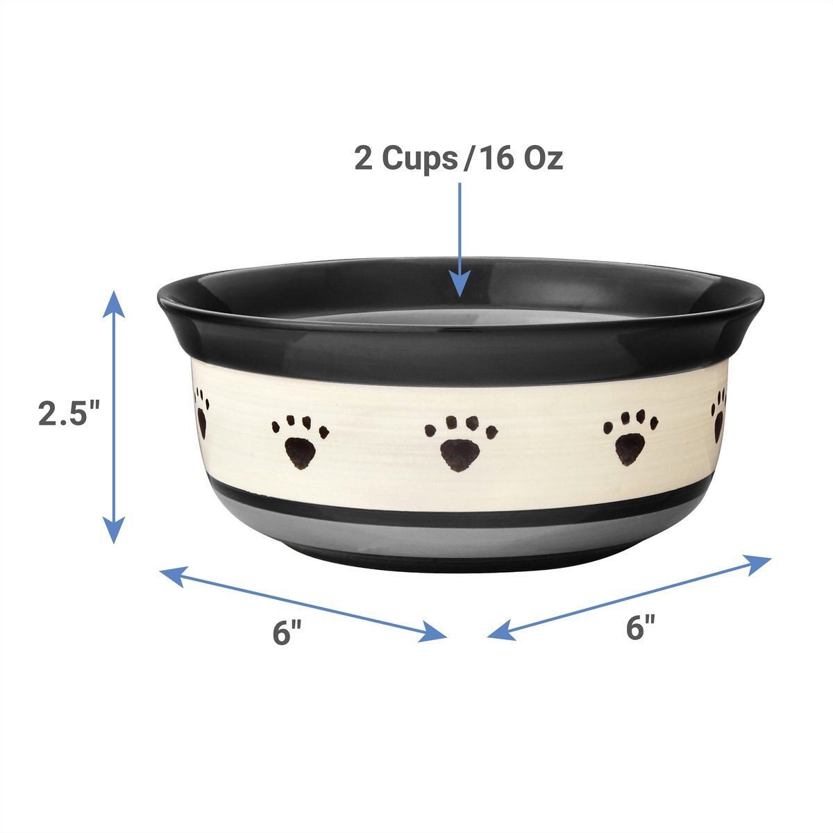 PetRageous Designs Metro Deep Ceramic Dog and Cat Bowl