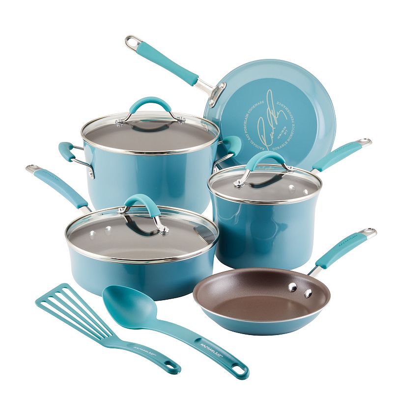 Rachael Ray Cucina 10-pc. Porcelain Enamel Nonstick Cookware Set