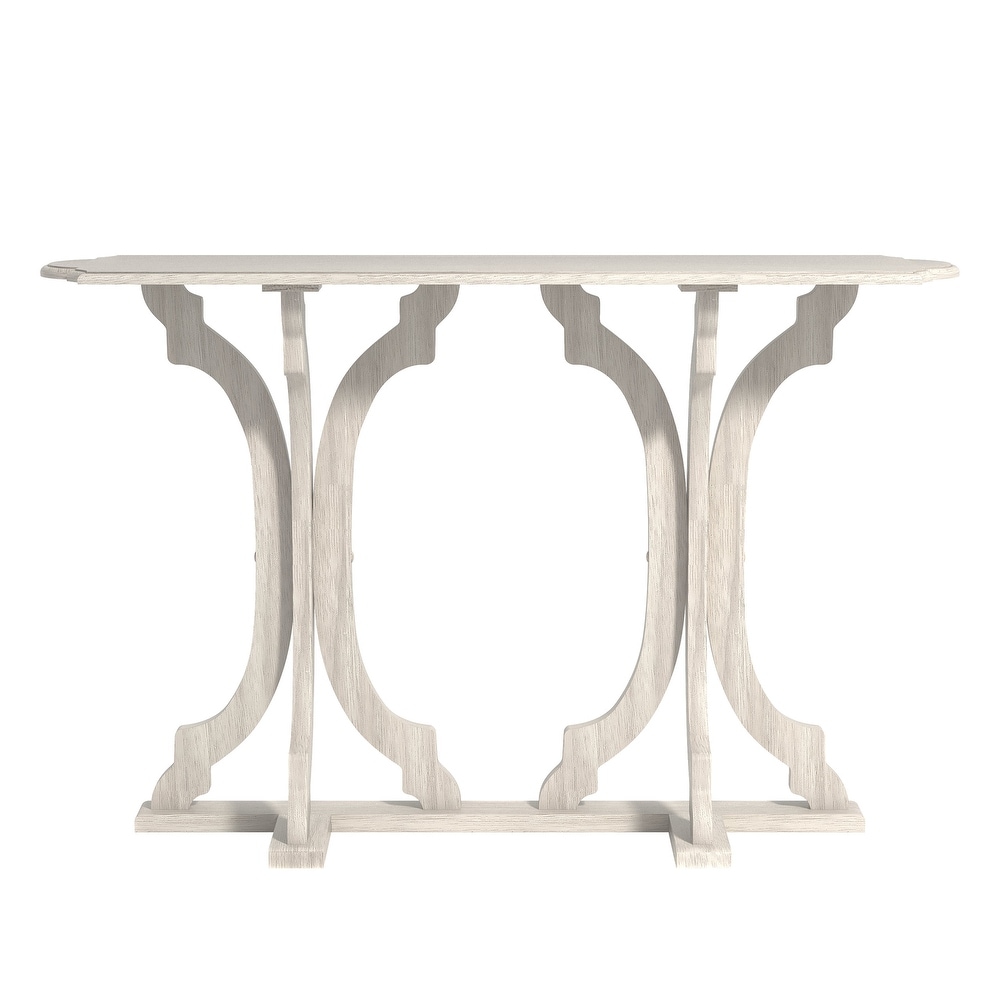 GALANO Doynton 45.9 in. Oval Solid Wood Console Table