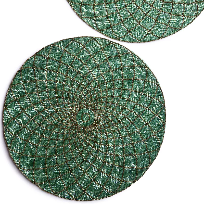 Tangier Beaded Placemats， Set of 2